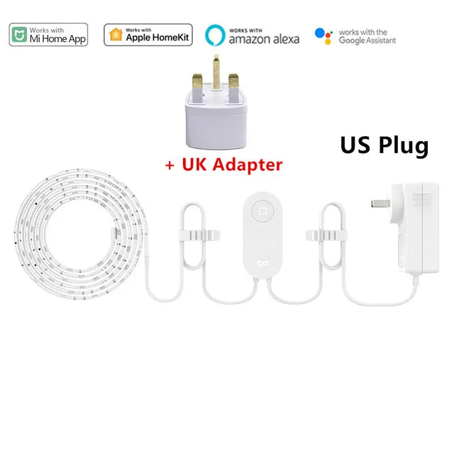 Yeelight RGB lightstrip 1S Интелигентна светлинна лента Умен дом Телефон Приложение Wi-Fi Цветна агнешка LED 2M до 10M 16 милиона 60 LED