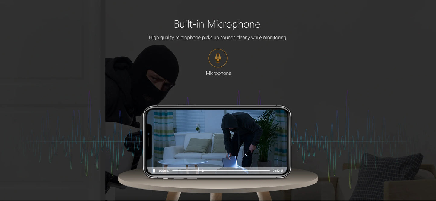 IMOU Cue 2C 1080P Охранителна екшън камера Вътрешна камера Бебешки монитор CCTV Видеонаблюдение Мини Wifi IP камера Нощно виждане