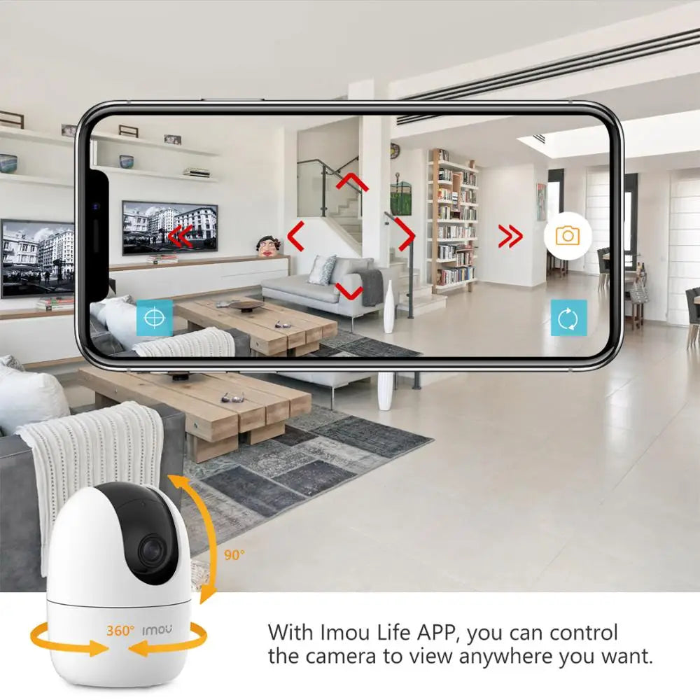 IMOU Ranger 2 4MP IP камера 360° детекция на хора бебефон домашна сигурност нощно виждане видеонаблюдение безжична Wifi камера