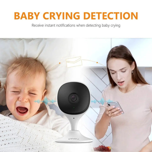 IMOU Cue 2C 1080P Охранителна екшън камера Вътрешна камера Бебешки монитор CCTV Видеонаблюдение Мини Wifi IP камера Нощно виждане