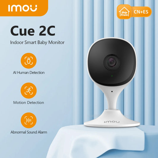 IMOU Cue 2C 1080P Охранителна екшън камера Вътрешна камера Бебешки монитор CCTV Видеонаблюдение Мини Wifi IP камера Нощно виждане