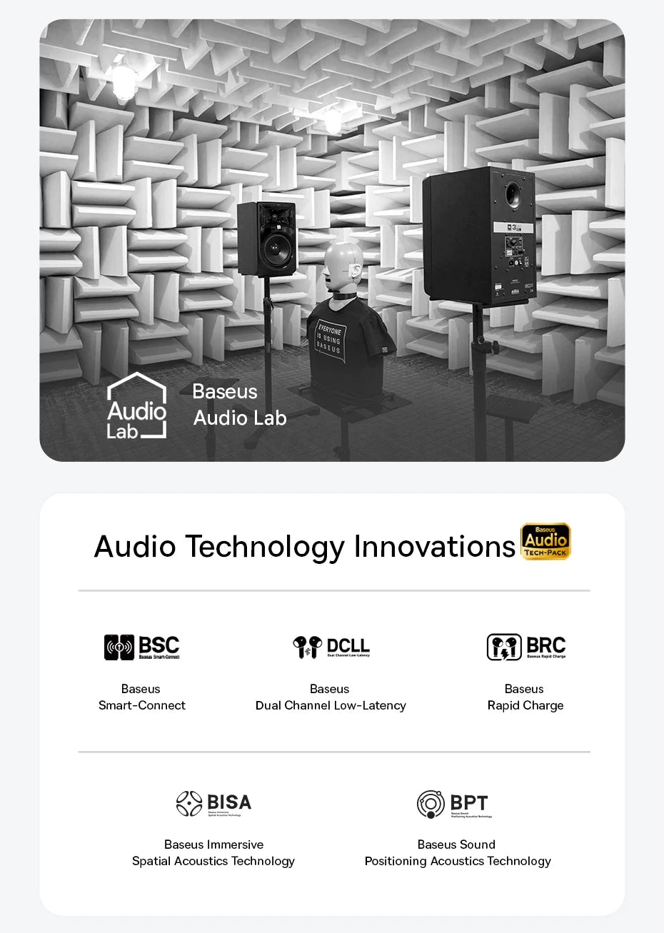 Baseus Bowie M2s -48dB ANC Безжични Bluetooth 5.3 3D пространствено аудио слушалки HiFi качество 0.038" ниска латентност слушалки