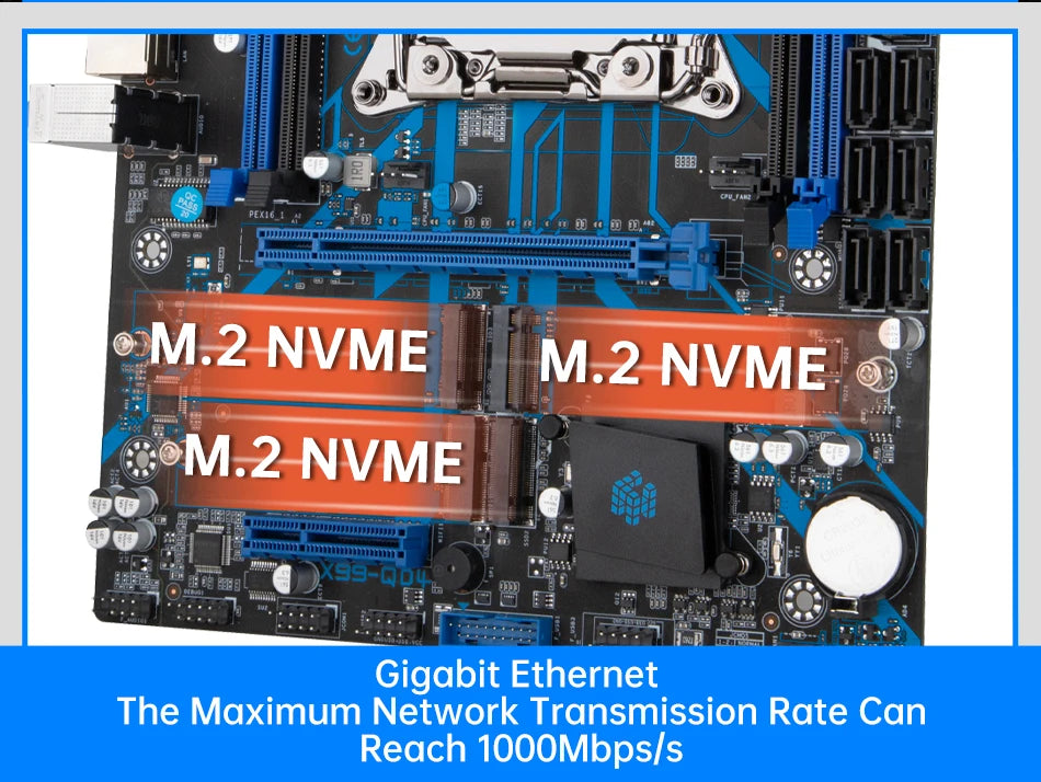 Дънна платка HUANANZHI X99 QD4 LGA 2011-3 XEON X99 Intel E5 2640 2666 2670 2696 V3 V4, поддръжка на DDR4 RECC NON-ECC памет NVME RU