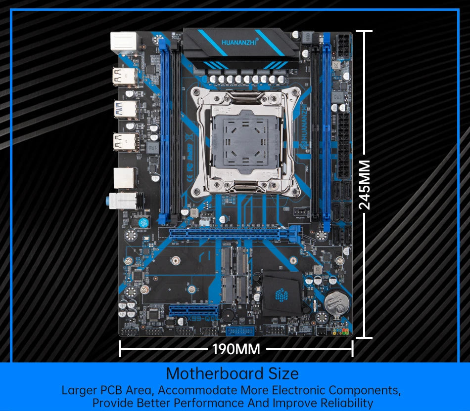 Дънна платка HUANANZHI X99 QD4 LGA 2011-3 XEON X99 Intel E5 2640 2666 2670 2696 V3 V4, поддръжка на DDR4 RECC NON-ECC памет NVME RU