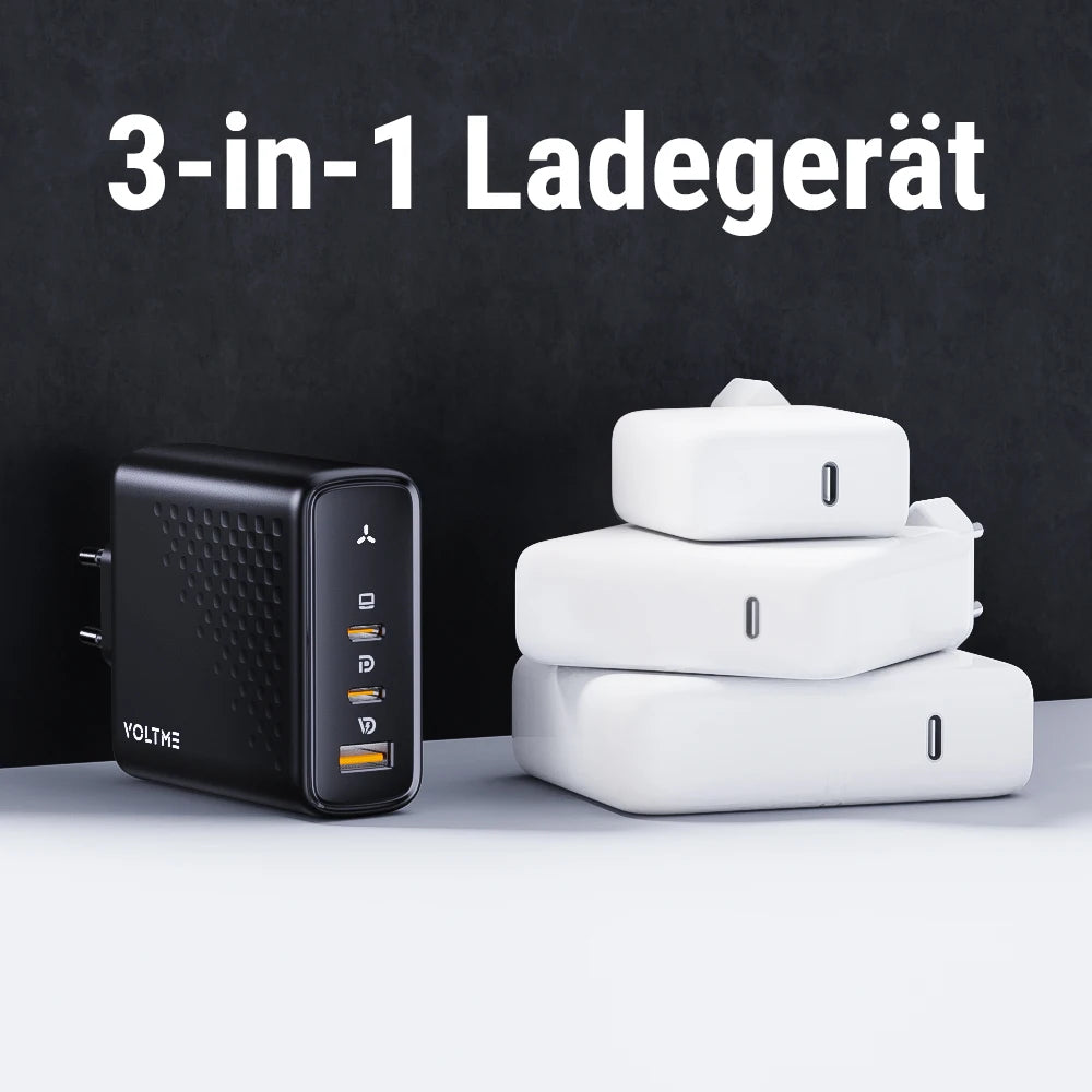 Зарядно устройство VOLTME GaN 140W USB Type C PD3.1 Fast Charge за Macbook pro 16″ Quick Charge 5.0 Зарядно за телефон за iPhone 15 Pro Max