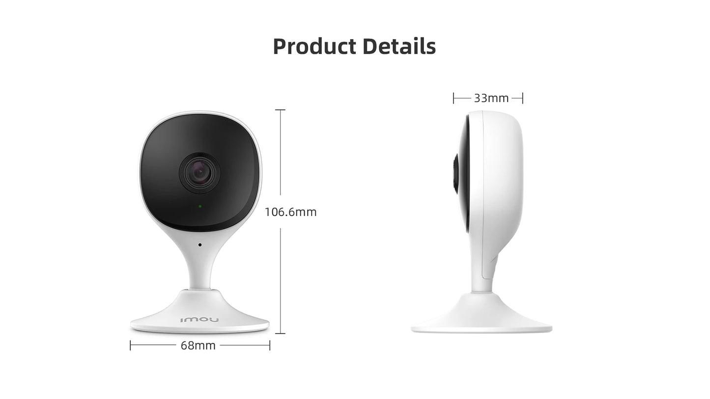 IMOU Cue 2C 1080P Охранителна екшън камера Вътрешна камера Бебешки монитор CCTV Видеонаблюдение Мини Wifi IP камера Нощно виждане