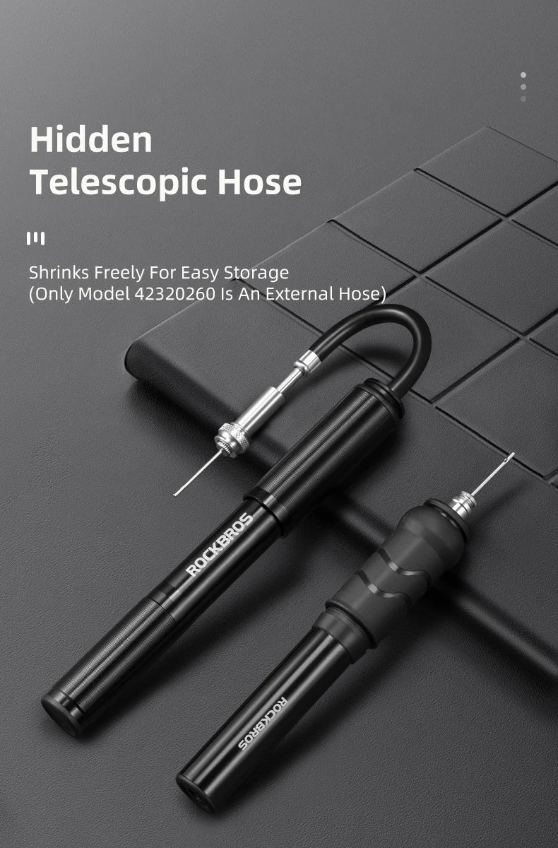 Велосипедна помпа ROCKBROS, мини преносима, 160 PIS, високо налягане, AV/FV, MTB, шосеен велосипед, аксесоари за колоездене