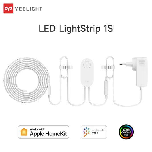Yeelight RGB lightstrip 1S Интелигентна светлинна лента Умен дом Телефон Приложение Wi-Fi Цветна агнешка LED 2M до 10M 16 милиона 60 LED