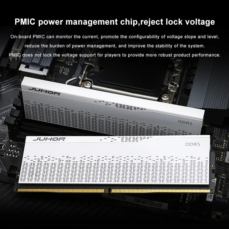 JUHOR Памет Ram DDR5 RAM 16GB 32GB 5600MHz 6000MHz 6400MHz 6800MHz 7200MHz Направи си сам компютърна гейминг памет за настолни компютри