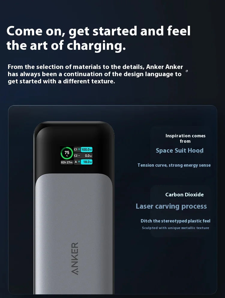 Преносима външна батерия Anker Prime 737, 140 W, двупосочно бързо зареждане, 24000 mAh, за iPhone, Pro, MacBook, лаптоп