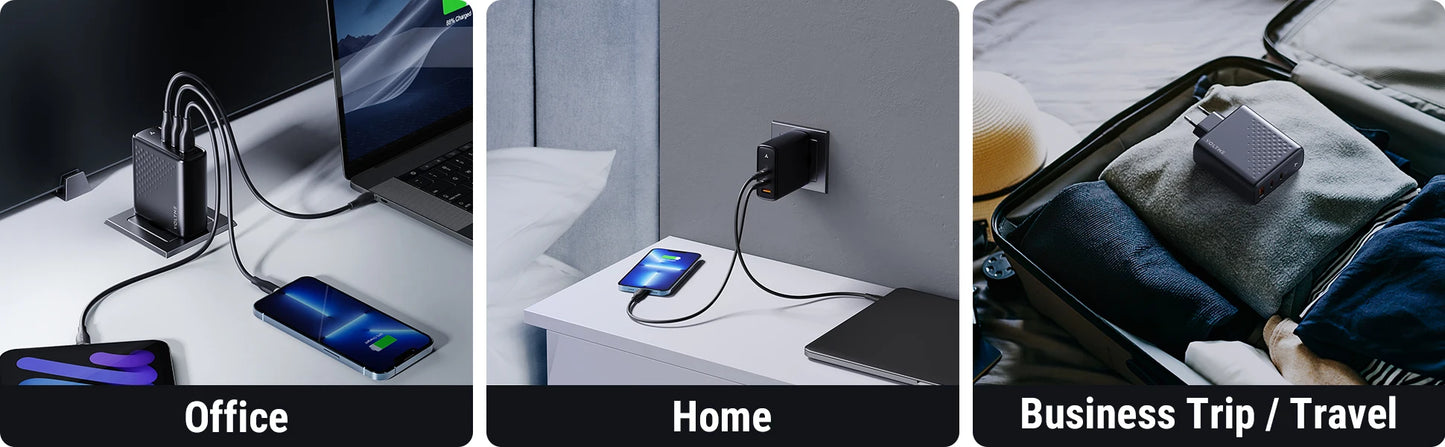 Зарядно устройство VOLTME GaN 140W USB Type C PD3.1 Fast Charge за Macbook pro 16″ Quick Charge 5.0 Зарядно за телефон за iPhone 15 Pro Max