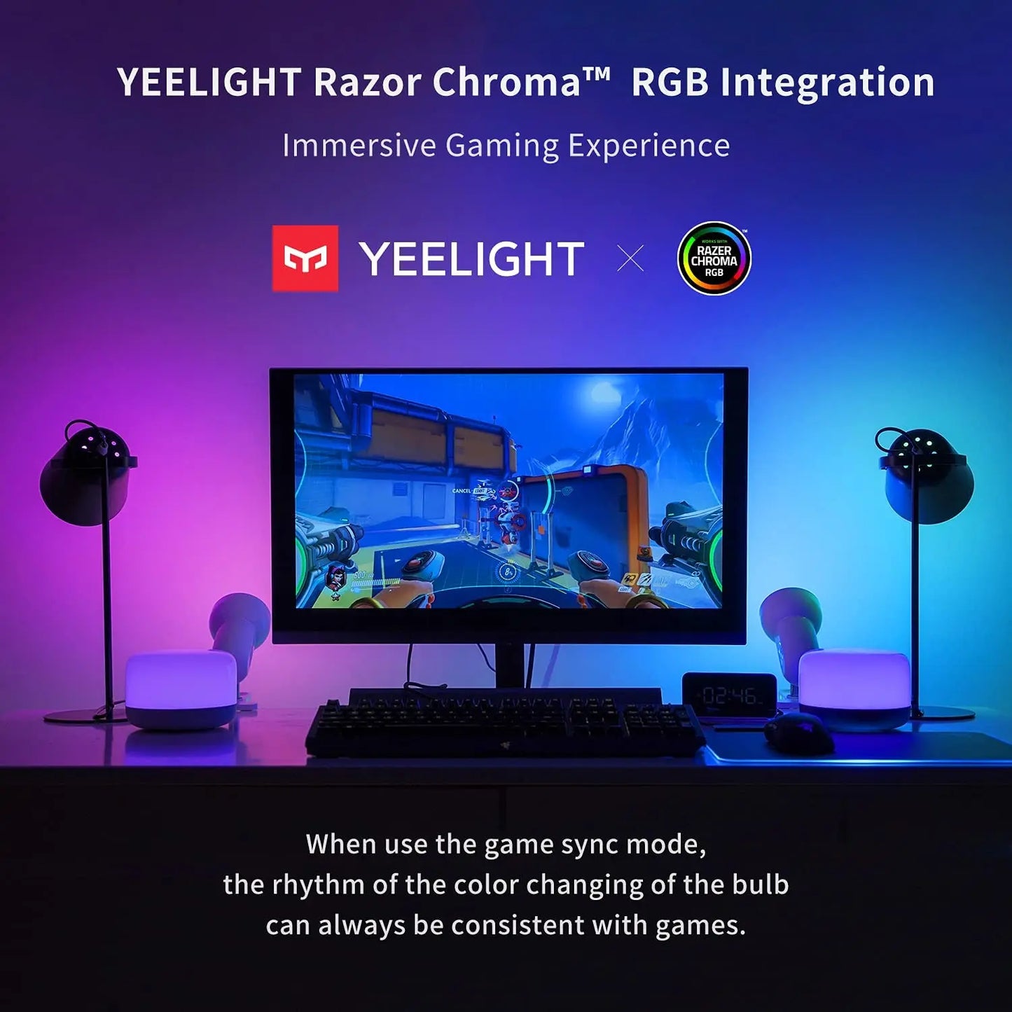 Yeelight RGB lightstrip 1S Интелигентна светлинна лента Умен дом Телефон Приложение Wi-Fi Цветна агнешка LED 2M до 10M 16 милиона 60 LED