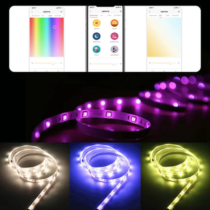 Yeelight RGB lightstrip 1S Интелигентна светлинна лента Умен дом Телефон Приложение Wi-Fi Цветна агнешка LED 2M до 10M 16 милиона 60 LED