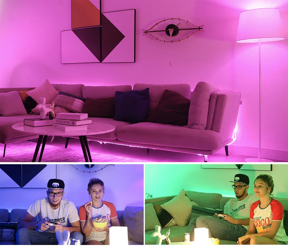 Yeelight RGB lightstrip 1S Интелигентна светлинна лента Умен дом Телефон Приложение Wi-Fi Цветна агнешка LED 2M до 10M 16 милиона 60 LED