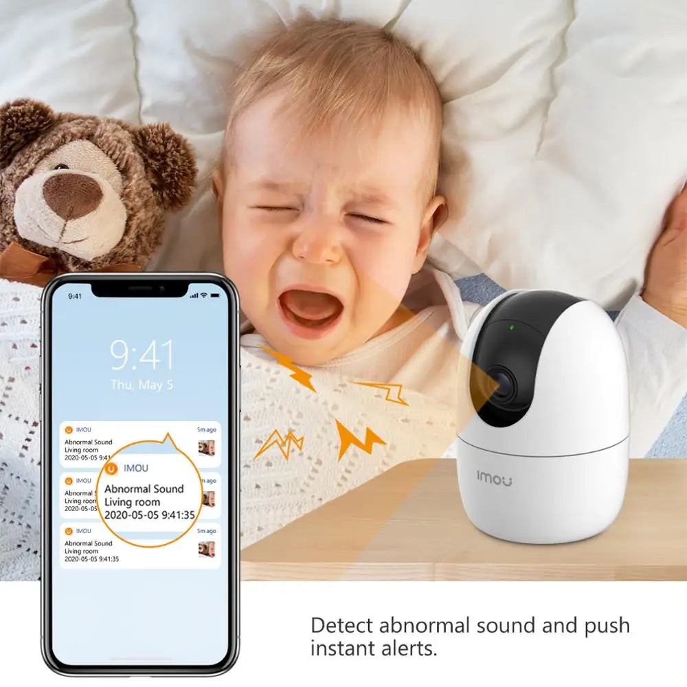 IMOU Ranger 2 4MP IP камера 360° детекция на хора бебефон домашна сигурност нощно виждане видеонаблюдение безжична Wifi камера