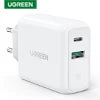 UGREEN 65W GaN зарядно устройство Quick Charge 4.0 3.0 Type C PD USB зарядно с QC 4.0 3.0 бързо зарядно за iPhone 16 15 14 Xiaomi лаптоп