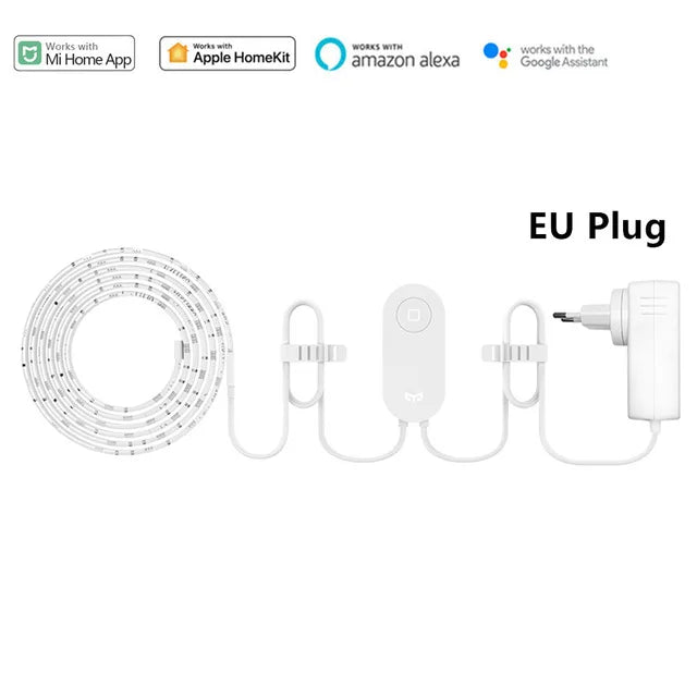 Yeelight RGB lightstrip 1S Интелигентна светлинна лента Умен дом Телефон Приложение Wi-Fi Цветна агнешка LED 2M до 10M 16 милиона 60 LED