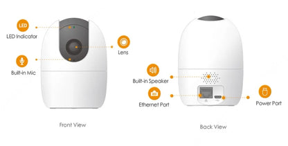 IMOU Ranger 2 4MP IP камера 360° детекция на хора бебефон домашна сигурност нощно виждане видеонаблюдение безжична Wifi камера