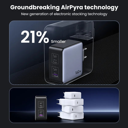 UGREEN 160W GaN зарядно устройство PD3.1 Type C QC4.0 3.0 Бързо зареждане за Macbook Pro лаптоп USB бързо зарядно за iPhone 15 Xiaomi таблет