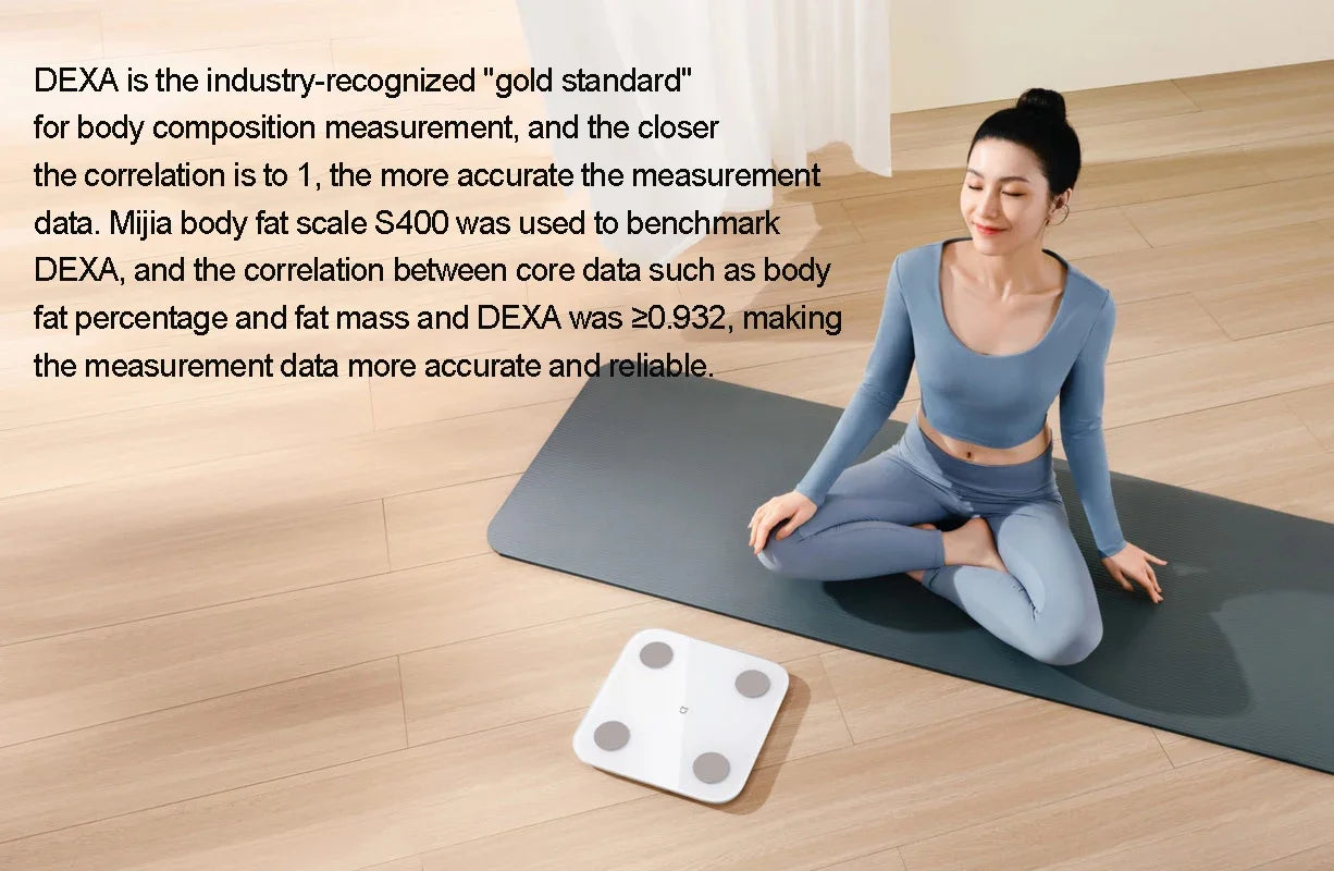 XIAOMI Телесна везна S400 Mijia Smart Home Телесна везна 150KG Bluetooth 5.0 LED дисплей Двучестотно измерване