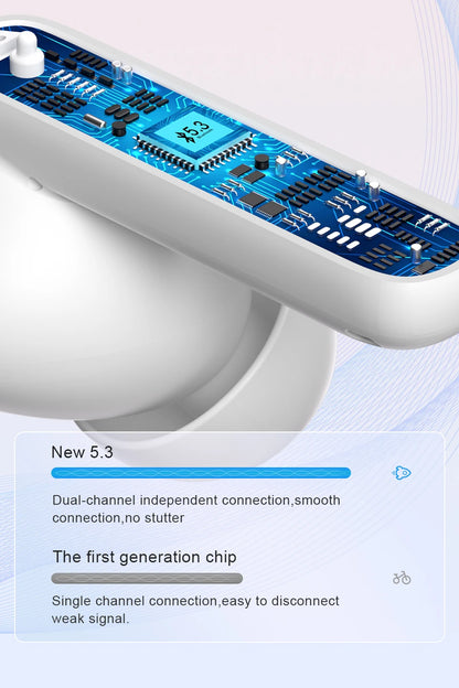 QCY T13 ANC слушалки Bluetooth 5.3 Активно шумопотискане Безжични слушалки 4 микрофона ENC TWS Слушалки 0.068s Ниска латентност 30 часа