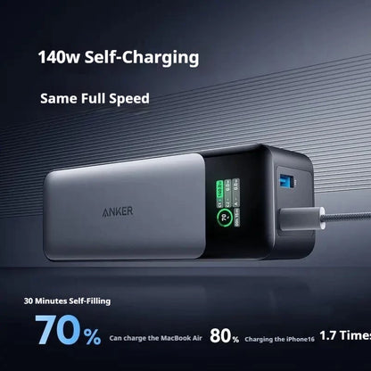 Преносима външна батерия Anker Prime 737, 140 W, двупосочно бързо зареждане, 24000 mAh, за iPhone, Pro, MacBook, лаптоп