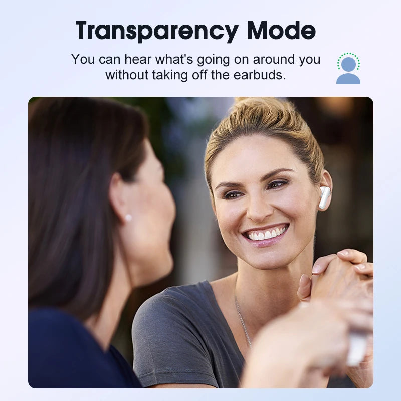 QCY T13 ANC слушалки Bluetooth 5.3 Активно шумопотискане Безжични слушалки 4 микрофона ENC TWS Слушалки 0.068s Ниска латентност 30 часа