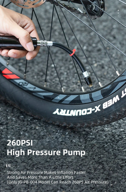 Велосипедна помпа ROCKBROS, мини преносима, 160 PIS, високо налягане, AV/FV, MTB, шосеен велосипед, аксесоари за колоездене