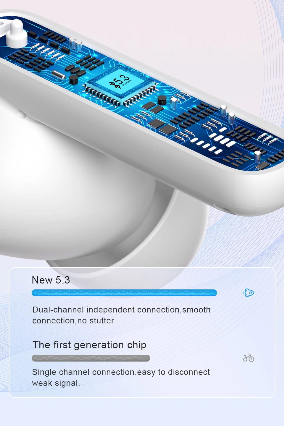 QCY T13 ANC слушалки Bluetooth 5.3 Активно шумопотискане -28dB Безжични слушалки Бързо зареждане Слушалки-капсули 0.068' Ниска латентност