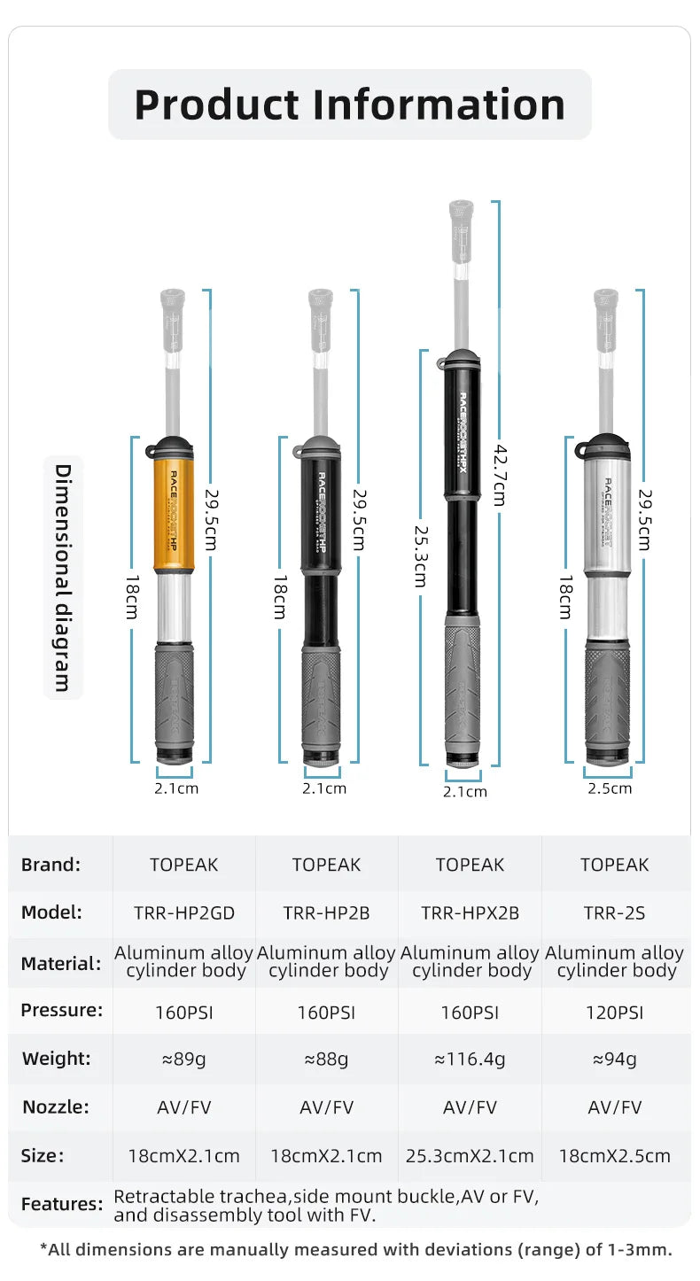 Велосипедна помпа Topeak 160/120psi, мини ръчна помпа за високо налягане, алуминиева сплав, скрит маркуч, Schrader Presta Valve, помпа за велосипеди