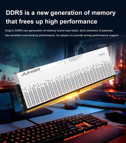 JUHOR Памет Ram DDR5 RAM 16GB 32GB 5600MHz 6000MHz 6400MHz 6800MHz 7200MHz Направи си сам компютърна гейминг памет за настолни компютри