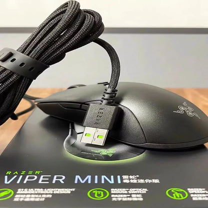 Мишка Razer Viper Mini версия на Viper Mini Cable Gaming, точна, чувствителна на натиск, позволяваща ви да играете с една стъпка по-бързо, за възрастни, рожден ден
