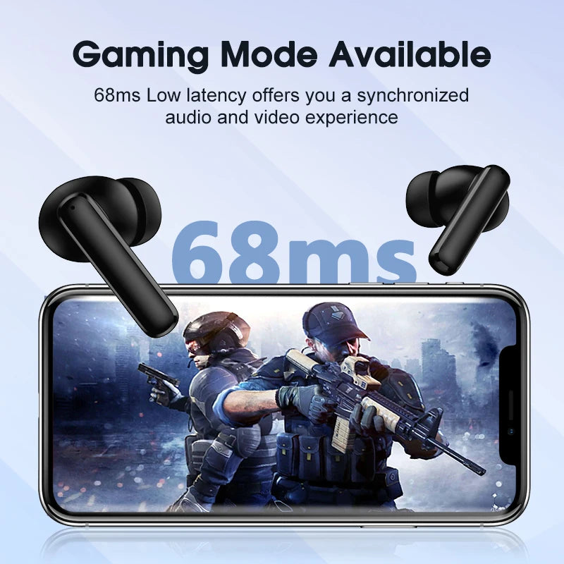 QCY T13 ANC слушалки Bluetooth 5.3 Активно шумопотискане Безжични слушалки 4 микрофона ENC TWS Слушалки 0.068s Ниска латентност 30 часа