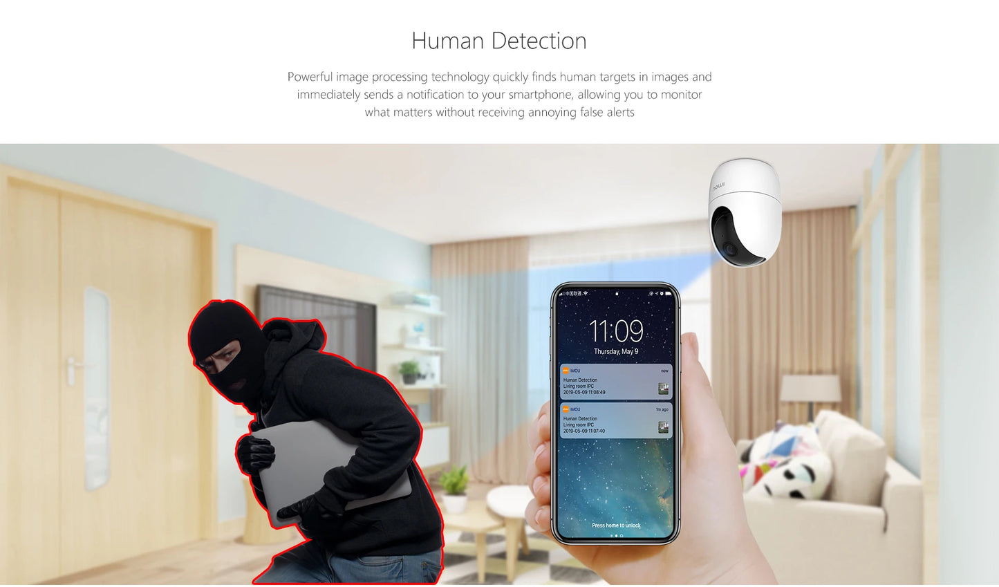 IMOU Ranger 2 4MP IP камера 360° детекция на хора бебефон домашна сигурност нощно виждане видеонаблюдение безжична Wifi камера