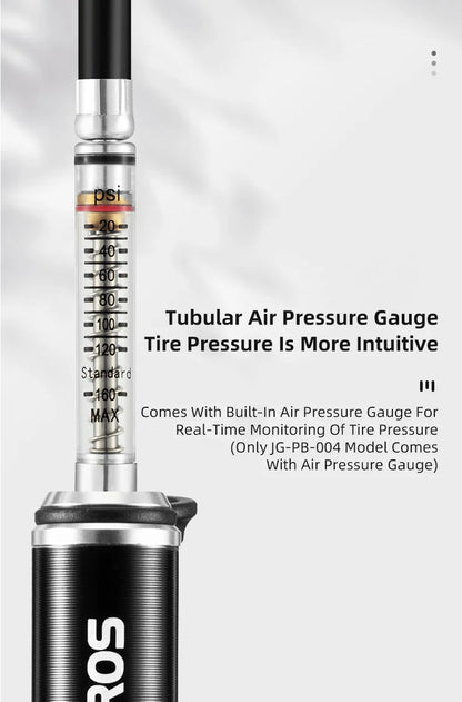 Велосипедна помпа ROCKBROS, мини преносима, 160 PIS, високо налягане, AV/FV, MTB, шосеен велосипед, аксесоари за колоездене