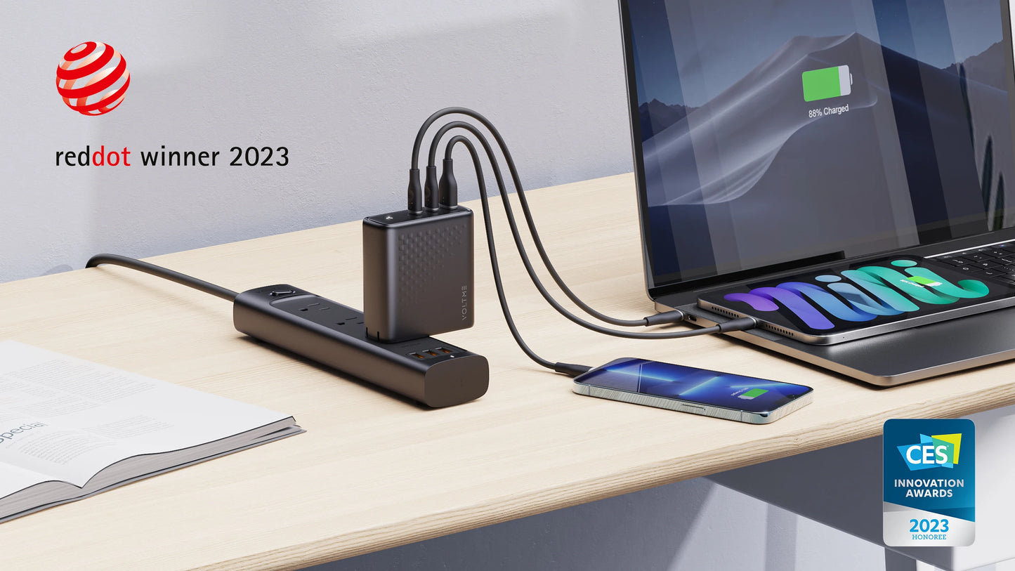 Зарядно устройство VOLTME GaN 140W USB Type C PD3.1 Fast Charge за Macbook pro 16″ Quick Charge 5.0 Зарядно за телефон за iPhone 15 Pro Max