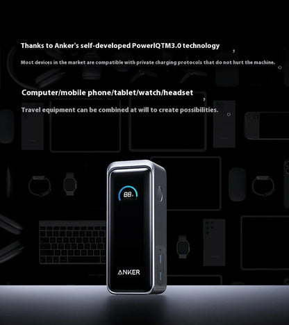 ANKER Prime 2-в-1 Power Bank 65W преносимо зарядно с щепсел GaN PD бързо зареждане 9600mAh мобилна Power Bank за iPhone, лаптоп