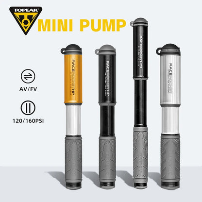 Велосипедна помпа Topeak 160/120psi, мини ръчна помпа за високо налягане, алуминиева сплав, скрит маркуч, Schrader Presta Valve, помпа за велосипеди