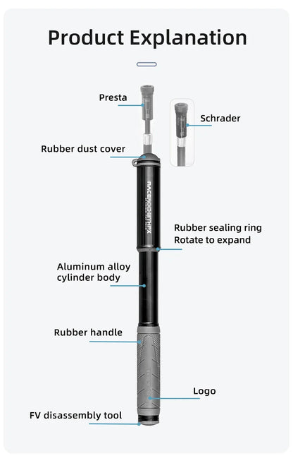 Велосипедна помпа Topeak 160/120psi, мини ръчна помпа за високо налягане, алуминиева сплав, скрит маркуч, Schrader Presta Valve, помпа за велосипеди