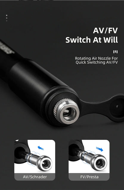 Велосипедна помпа ROCKBROS, мини преносима, 160 PIS, високо налягане, AV/FV, MTB, шосеен велосипед, аксесоари за колоездене