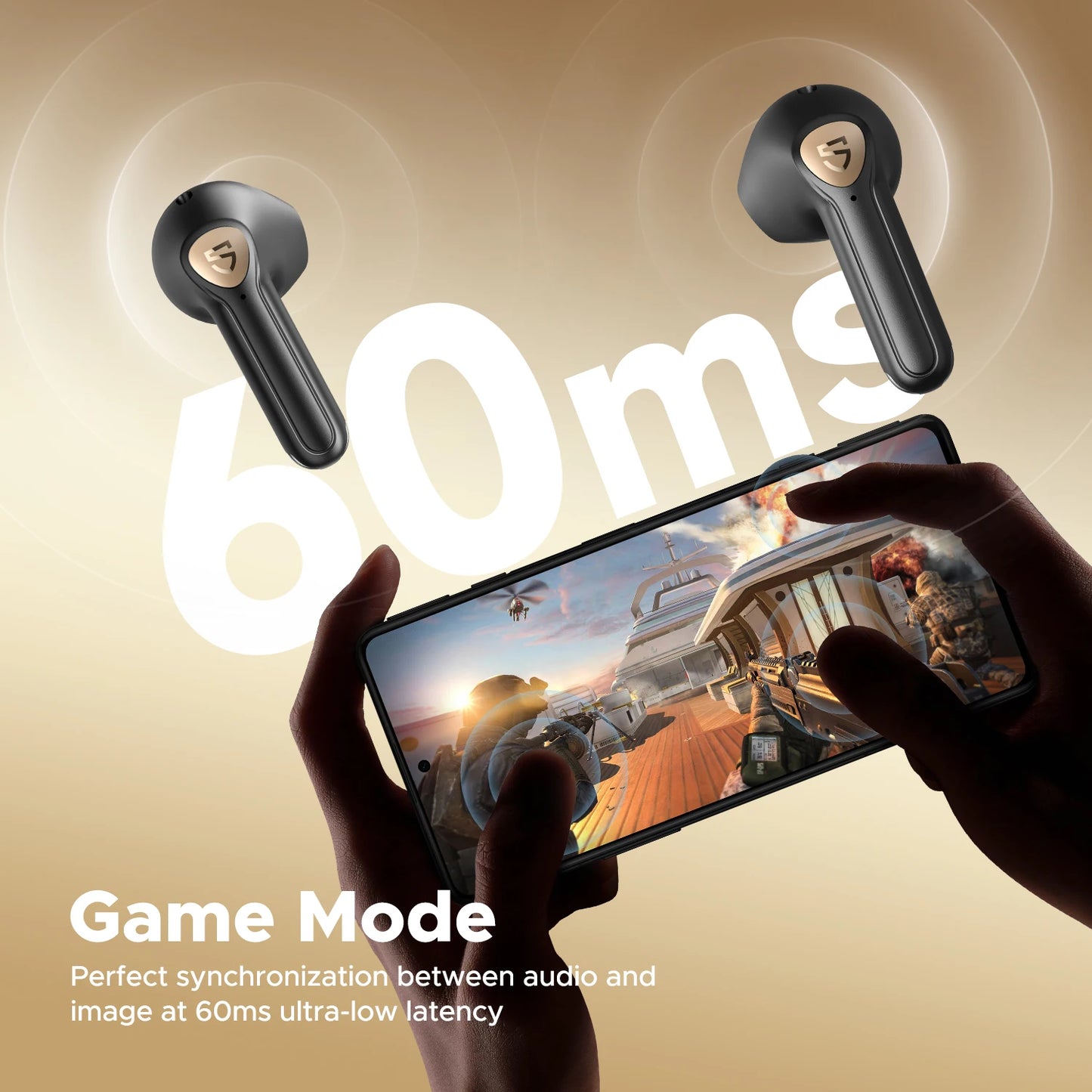 Безжични слушалки SoundPEATS Air3 Deluxe HS с Hi-Res аудио, Bluetooth слушалки с LDAC, голям 14,2 мм драйвер, разпознаване на ушите