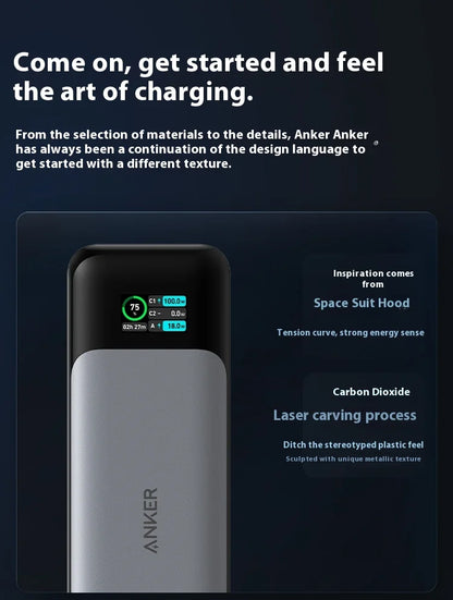 Преносима външна батерия Anker Prime 737, 140 W, двупосочно бързо зареждане, 24000 mAh, за iPhone, Pro, MacBook, лаптоп