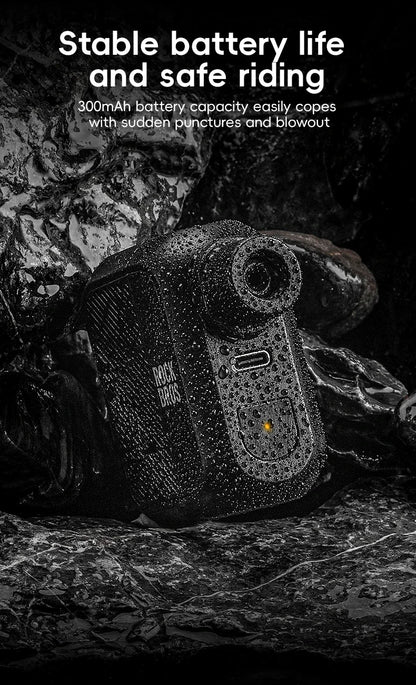 ROCKBROS Електрическа въздушна помпа Преносима 100PSI Велосипедна помпа Въздушен компресор Акумулаторна помпа за гуми 300mAh Капацитет на батерията