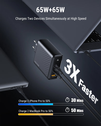 Зарядно устройство VOLTME GaN 140W USB Type C PD3.1 Fast Charge за Macbook pro 16″ Quick Charge 5.0 Зарядно за телефон за iPhone 15 Pro Max