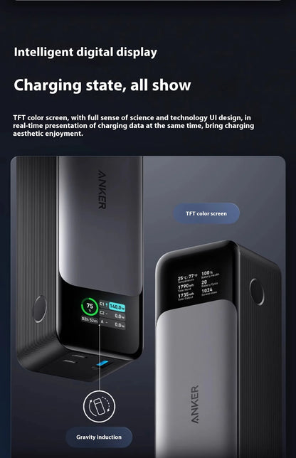 Преносима външна батерия Anker Prime 737, 140 W, двупосочно бързо зареждане, 24000 mAh, за iPhone, Pro, MacBook, лаптоп