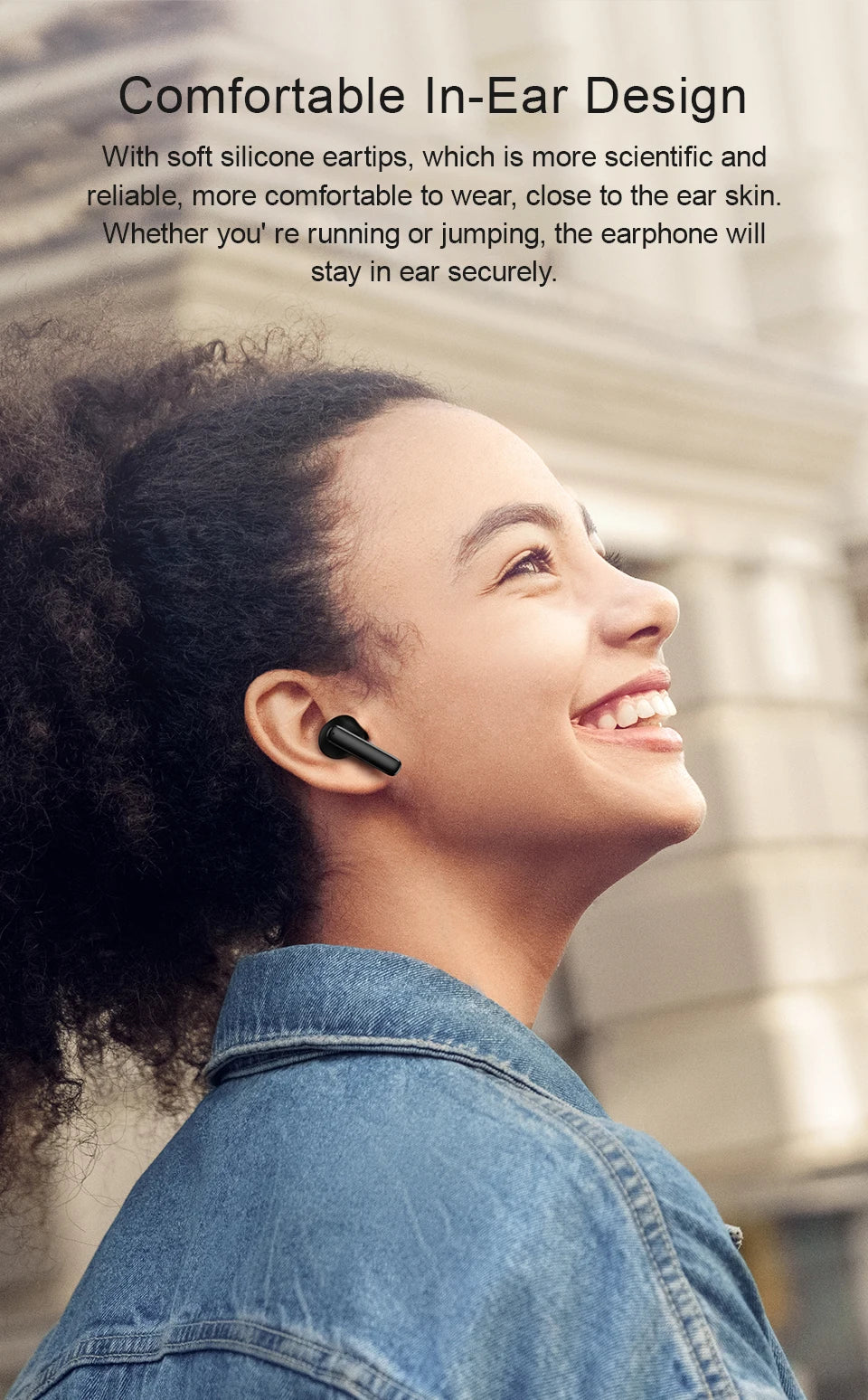 QCY T13 ANC слушалки Bluetooth 5.3 Активно шумопотискане -28dB Безжични слушалки Бързо зареждане Слушалки-капсули 0.068' Ниска латентност