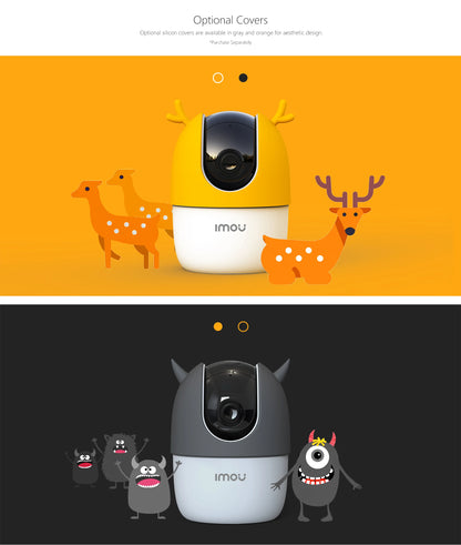 IMOU Ranger 2 4MP IP камера 360° детекция на хора бебефон домашна сигурност нощно виждане видеонаблюдение безжична Wifi камера