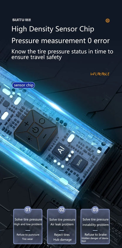 Безжична автомобилна въздушна помпа, преносим въздушен компресор, електрически помпа за гуми с LCD дигитален дисплей за кола, мотоциклети, велосипедна топка