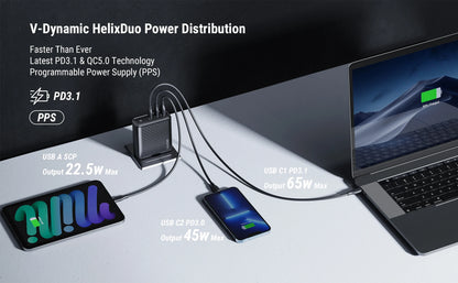Зарядно устройство VOLTME GaN 140W USB Type C PD3.1 Fast Charge за Macbook pro 16″ Quick Charge 5.0 Зарядно за телефон за iPhone 15 Pro Max