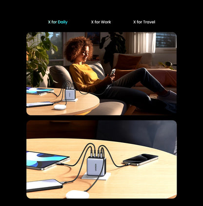 UGREEN 160W GaN зарядно устройство PD3.1 Type C QC4.0 3.0 Бързо зареждане за Macbook Pro лаптоп USB бързо зарядно за iPhone 15 Xiaomi таблет